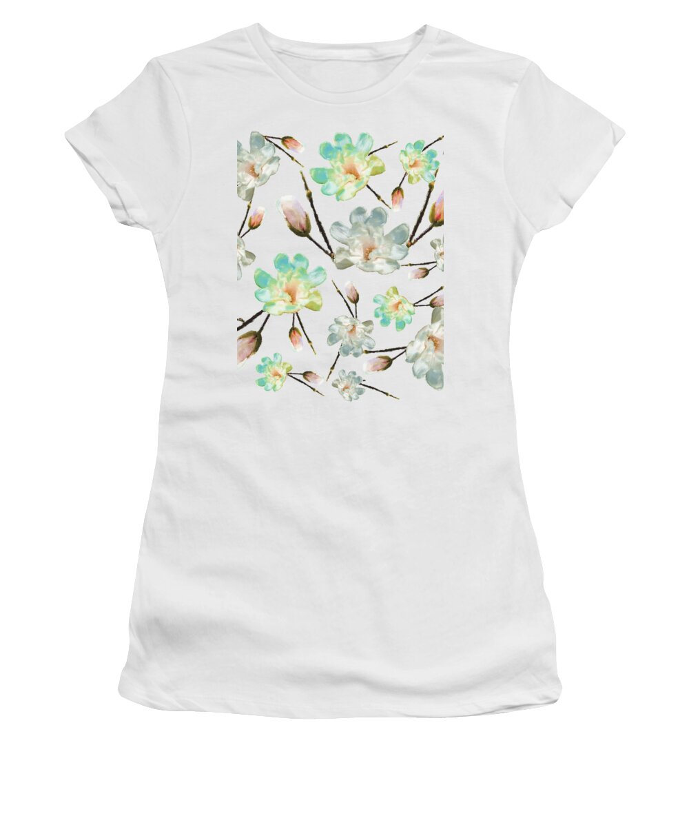 Merrill Loebner Magnolia Women's T-Shirt featuring the photograph Magnolia Pattern by Jennifer White