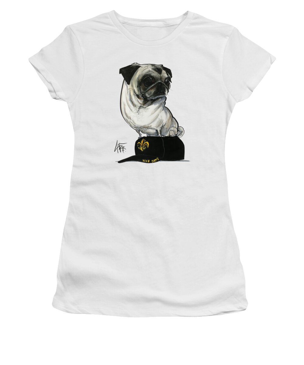 Maillet Women's T-Shirt featuring the drawing Maillet 4211 by John LaFree