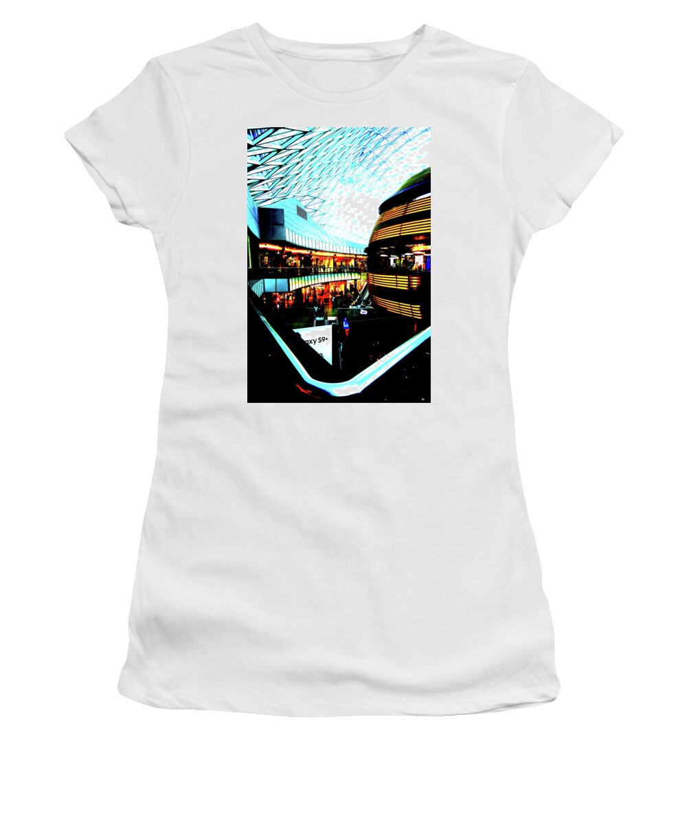 Mall Women's T-Shirt featuring the photograph Mall In Warsaw, Poland 18 by John Siest