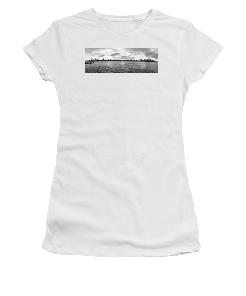Manhattan Women's T-Shirt featuring the photograph Manhattan From Hoboken by Jim Feldman