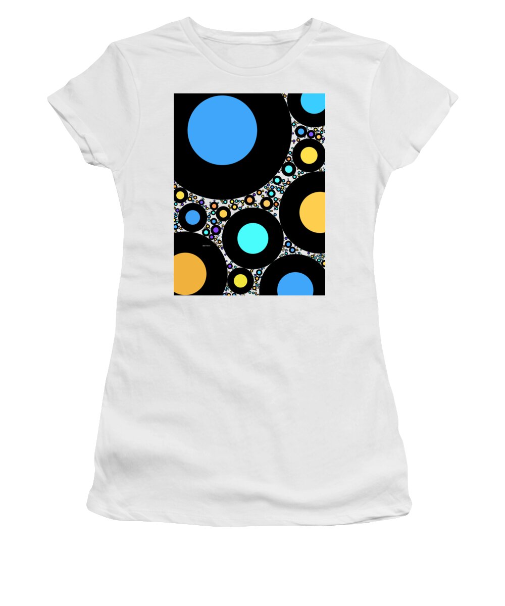 Geometric; Modern; Contemporary; Set Design; Gallery Wall; Art For Interior Designers; Book Cover; Wall Art; Album Cover; Cutting Edge; Blue; Yellow; Black; Purple Women's T-Shirt featuring the painting Master Plan by Rafael Salazar