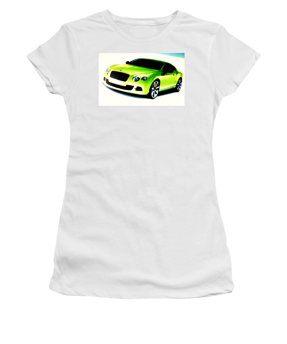 Car Women's T-Shirt featuring the photograph Matchbox Bentley by Dietmar Scherf