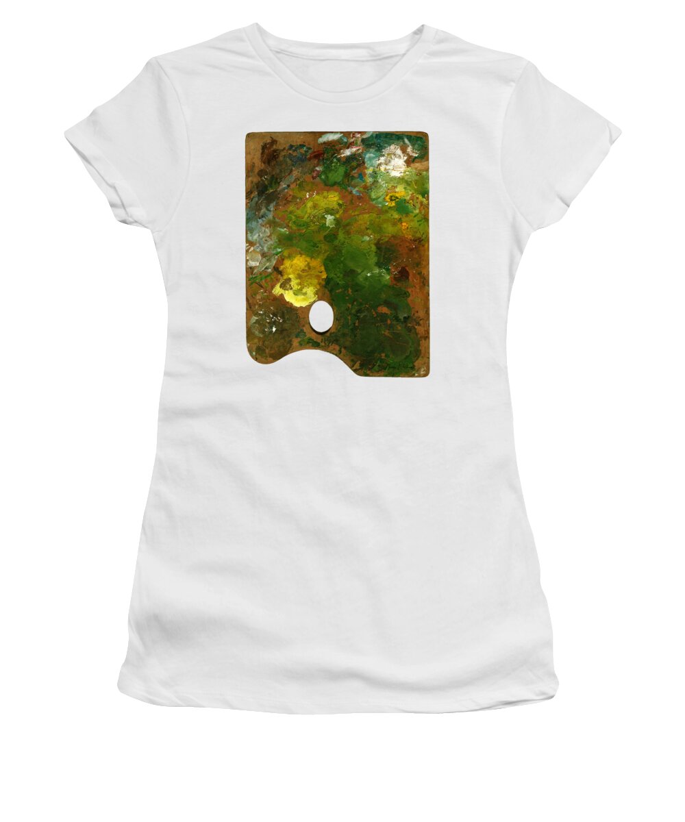 Green Women's T-Shirt featuring the painting McNeely Palette by Randy Welborn