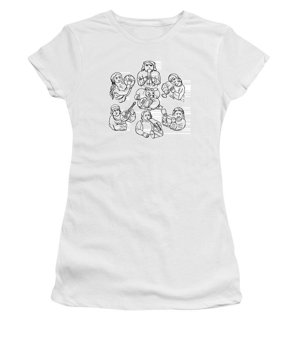 Music Women's T-Shirt featuring the photograph Medieval Musicians by Phil Cardamone