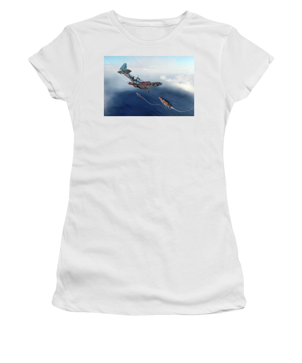 Aviation Women's T-Shirt featuring the digital art Midway Jackpot by Peter Chilelli