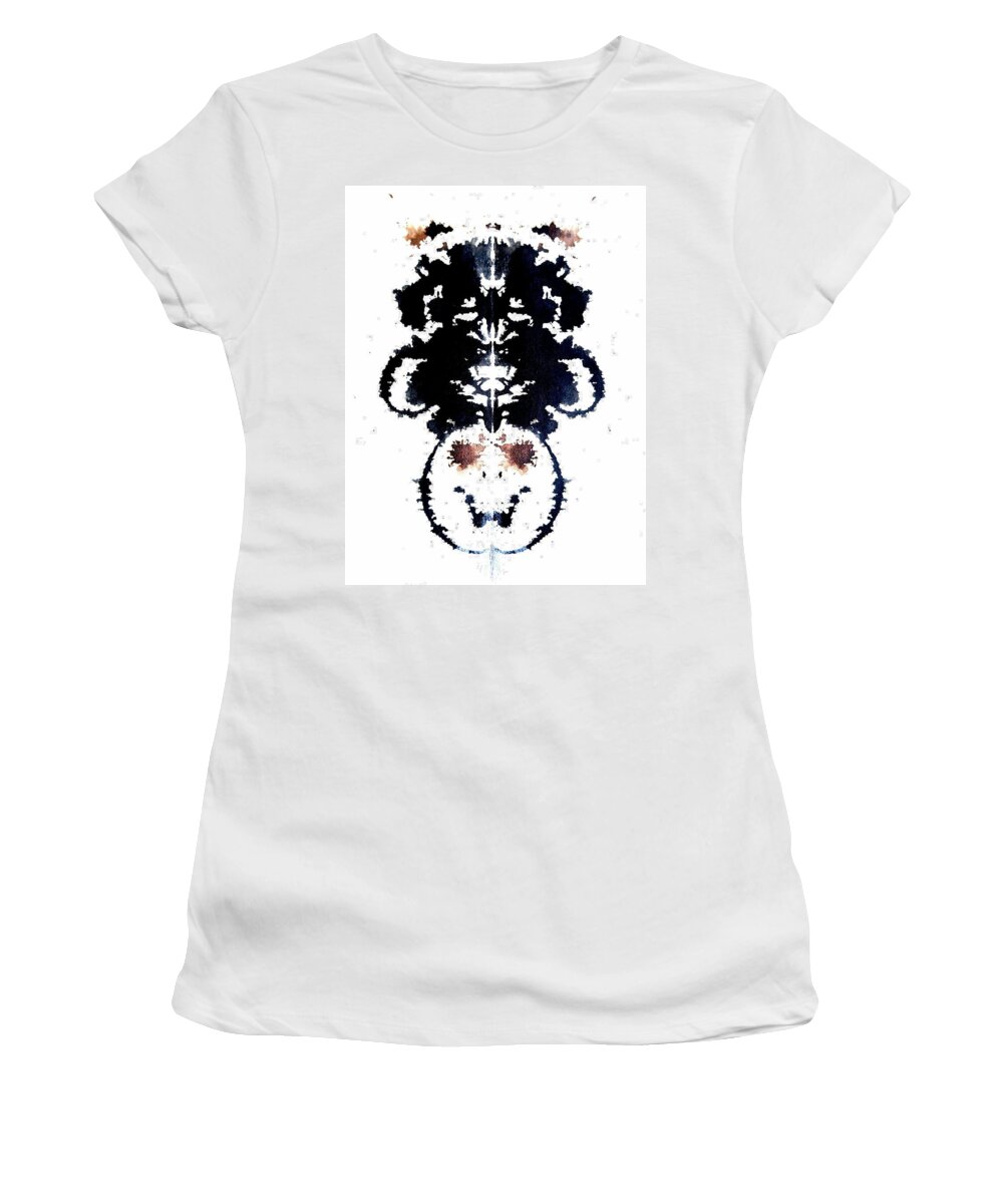 Abstract Women's T-Shirt featuring the painting Mindfull Maniac by Stephenie Zagorski