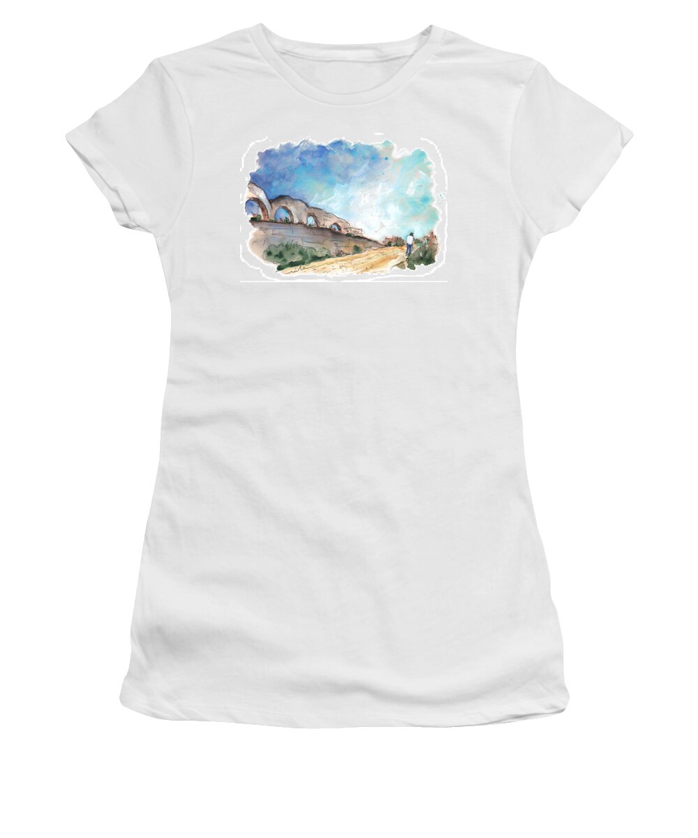 Travel Women's T-Shirt featuring the painting Mines Of Sierra Almagrera by Miki De Goodaboom