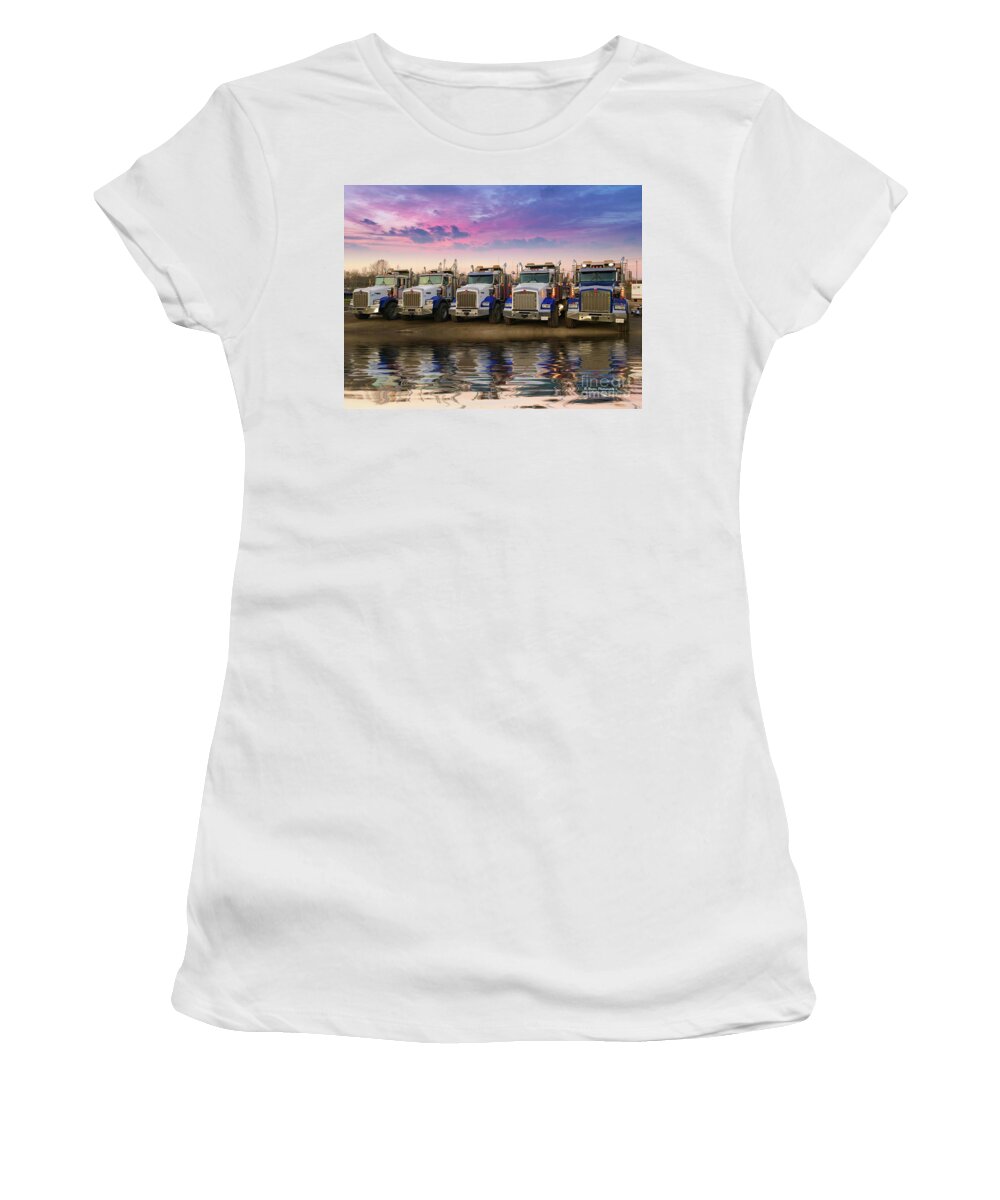 Big Rigs Women's T-Shirt featuring the photograph Minto Trucks by Randy Harris