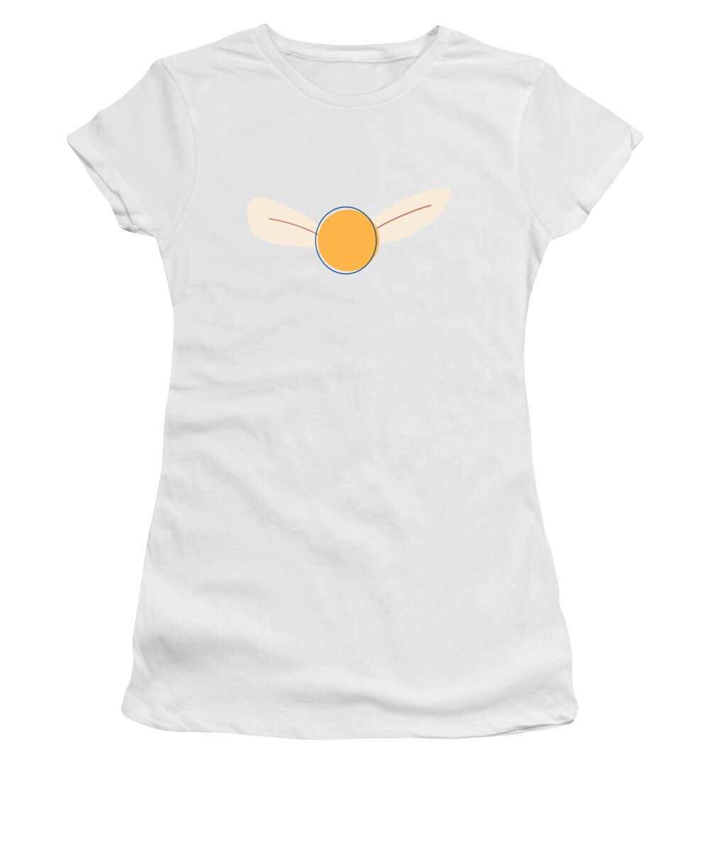 Modern Women's T-Shirt featuring the digital art Modern Lines Harry Potter Snitch Abstract by Ink Well