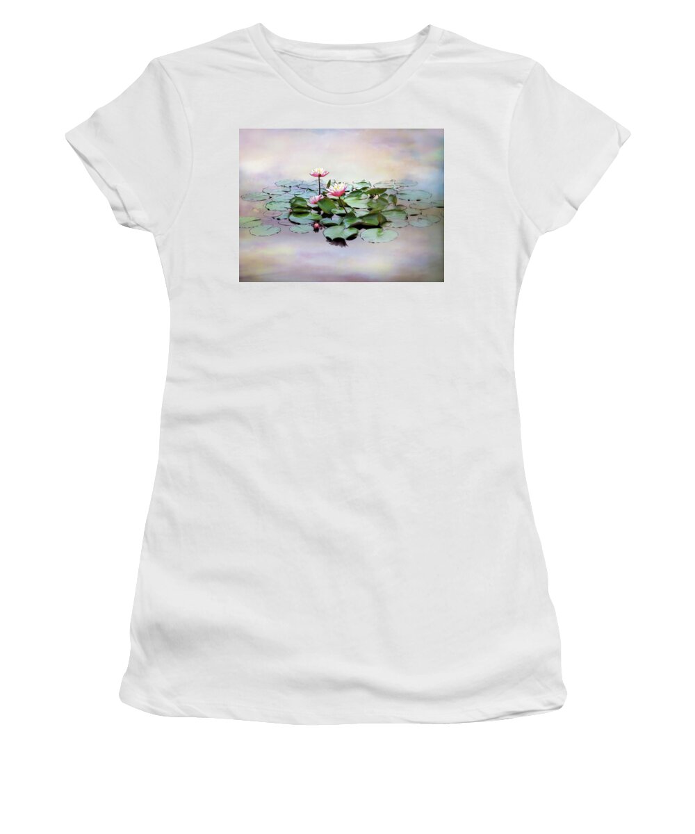 Flowers Women's T-Shirt featuring the photograph Monet Lilies by Jessica Jenney