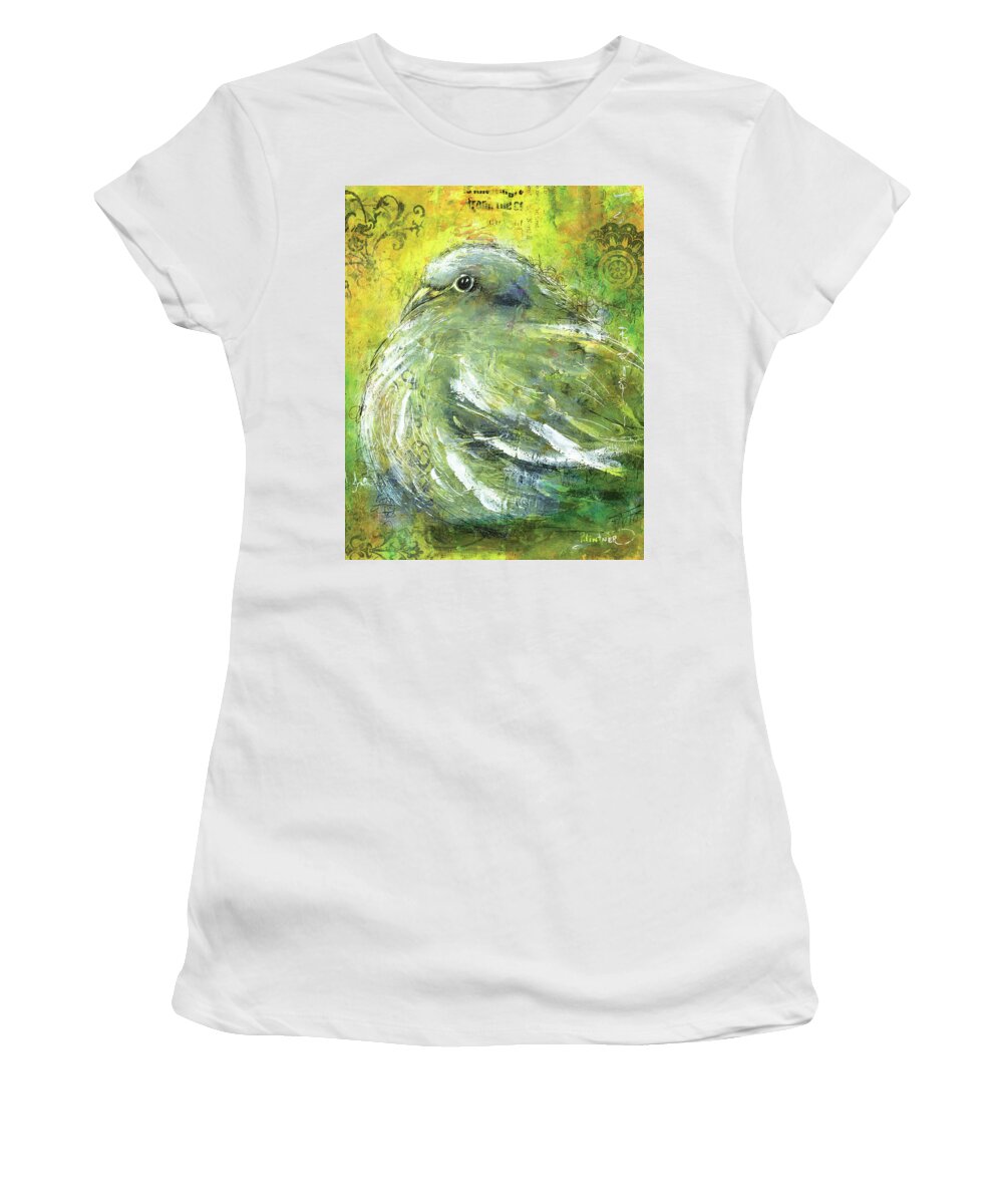Mourning Dove Women's T-Shirt featuring the painting Mourning Dove Fat Bird by Patricia Lintner