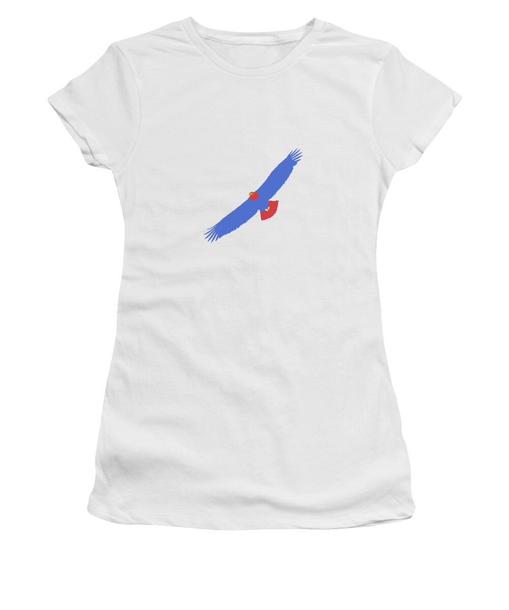Eagle In Red White And Blue Women's T-Shirt featuring the digital art Music Notes 38 by David Bridburg