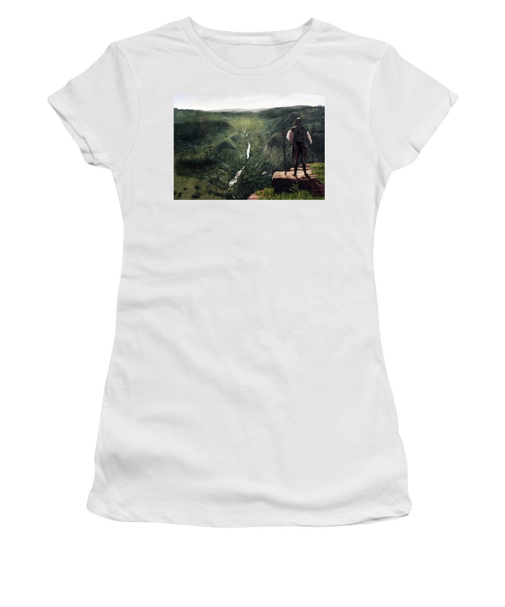 African Art Women's T-Shirt featuring the painting My Kingdom by Ronnie Moyo