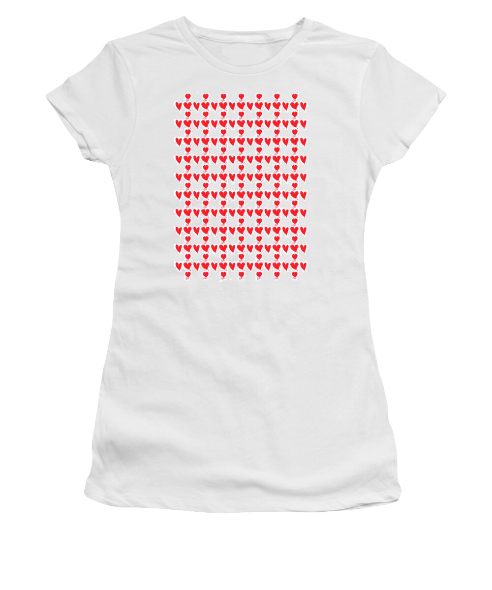 Heart Women's T-Shirt featuring the digital art Myriad Hearts by Moira Law