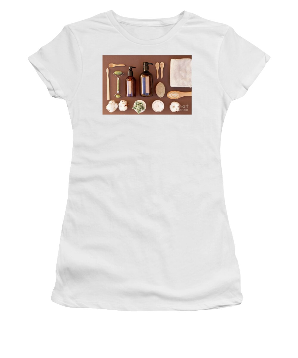 Product Women's T-Shirt featuring the photograph Natural cosmetics set by Anastasy Yarmolovich