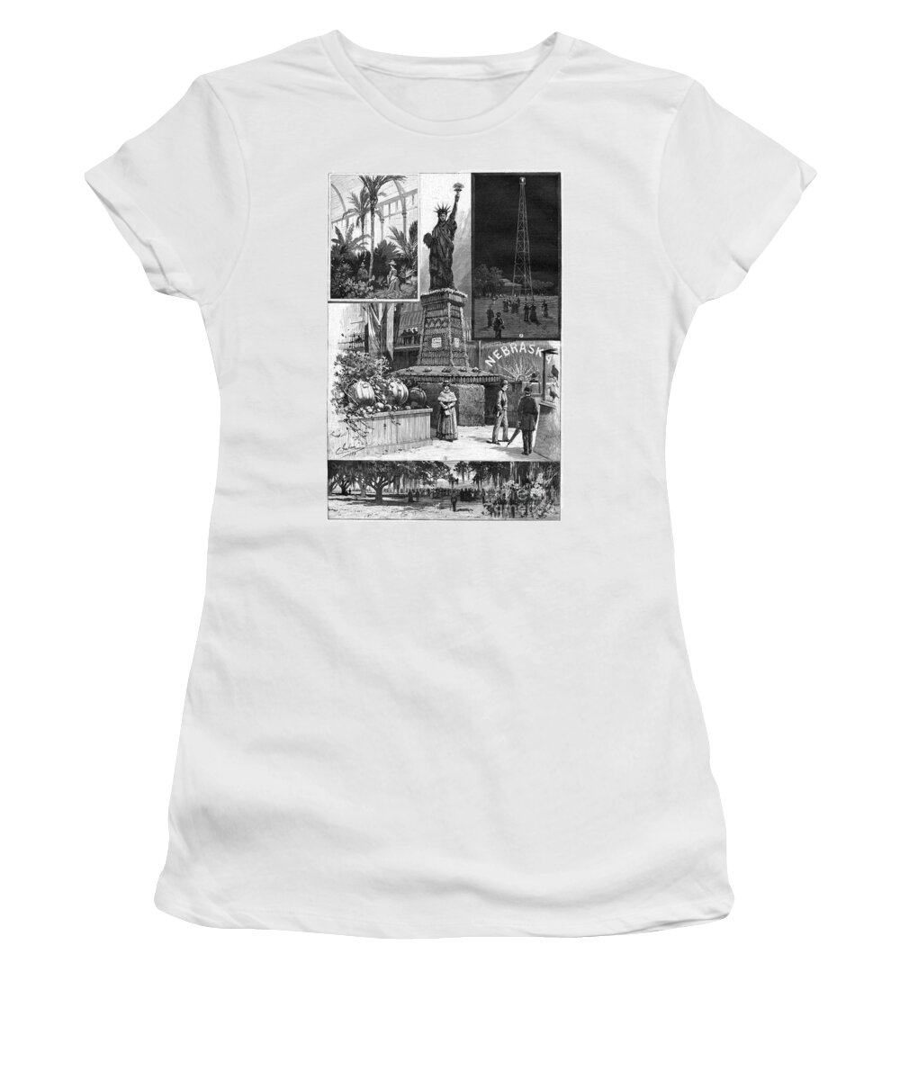 1885 Women's T-Shirt featuring the photograph New Orleans Fair, 1885 by Graham and Durkin