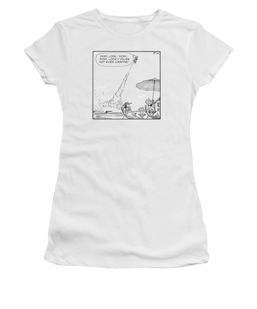 Captionless Women's T-Shirt featuring the drawing New Yorker August 23, 2021 by Harry Bliss