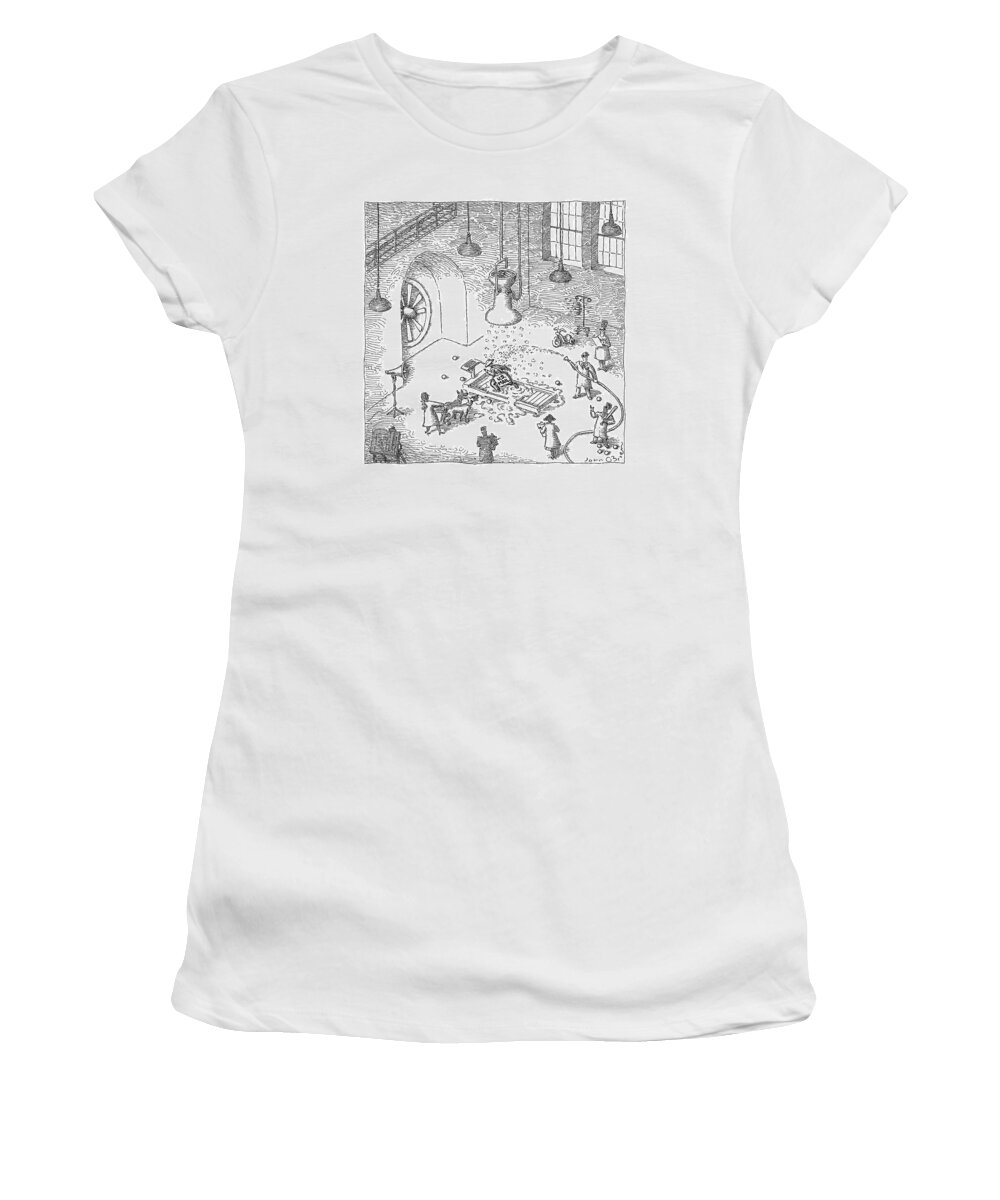 A24751 Women's T-Shirt featuring the drawing New Yorker December 27, 2021 by John O'Brien