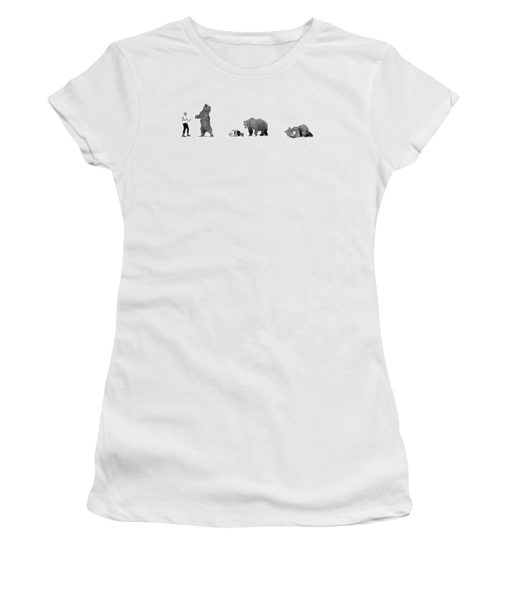 Captionless Women's T-Shirt featuring the drawing New Yorker February 8, 2021 by Will McPhail