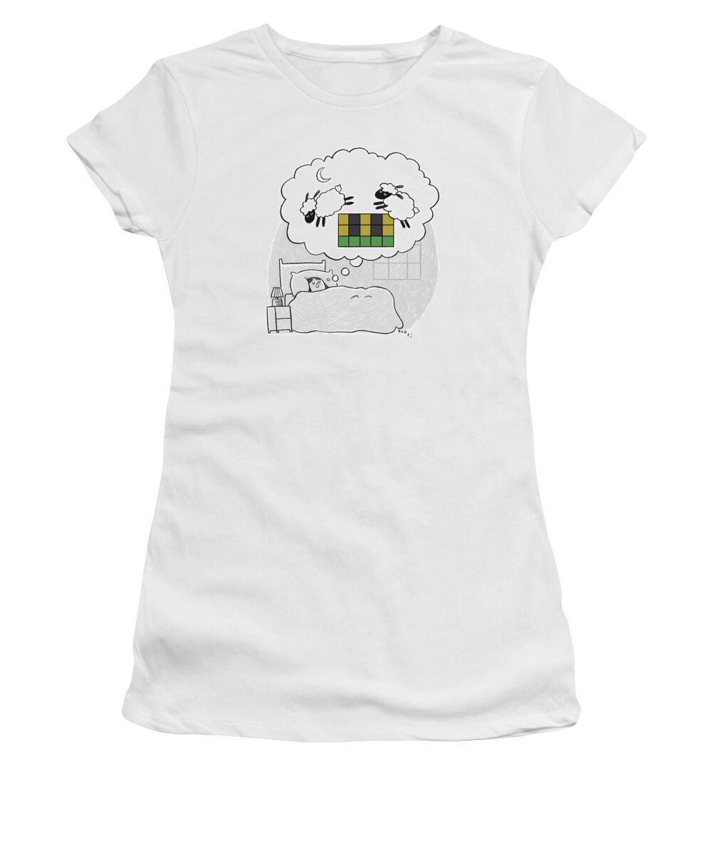 Captionless Women's T-Shirt featuring the drawing New Yorker January 10, 2022 by Zoe Si