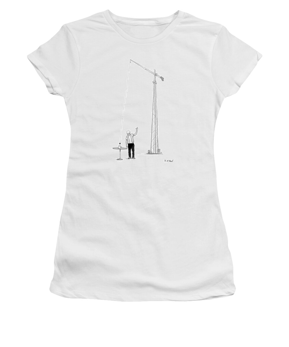 Captionless Women's T-Shirt featuring the drawing New Yorker July 26, 2021 by Will McPhail