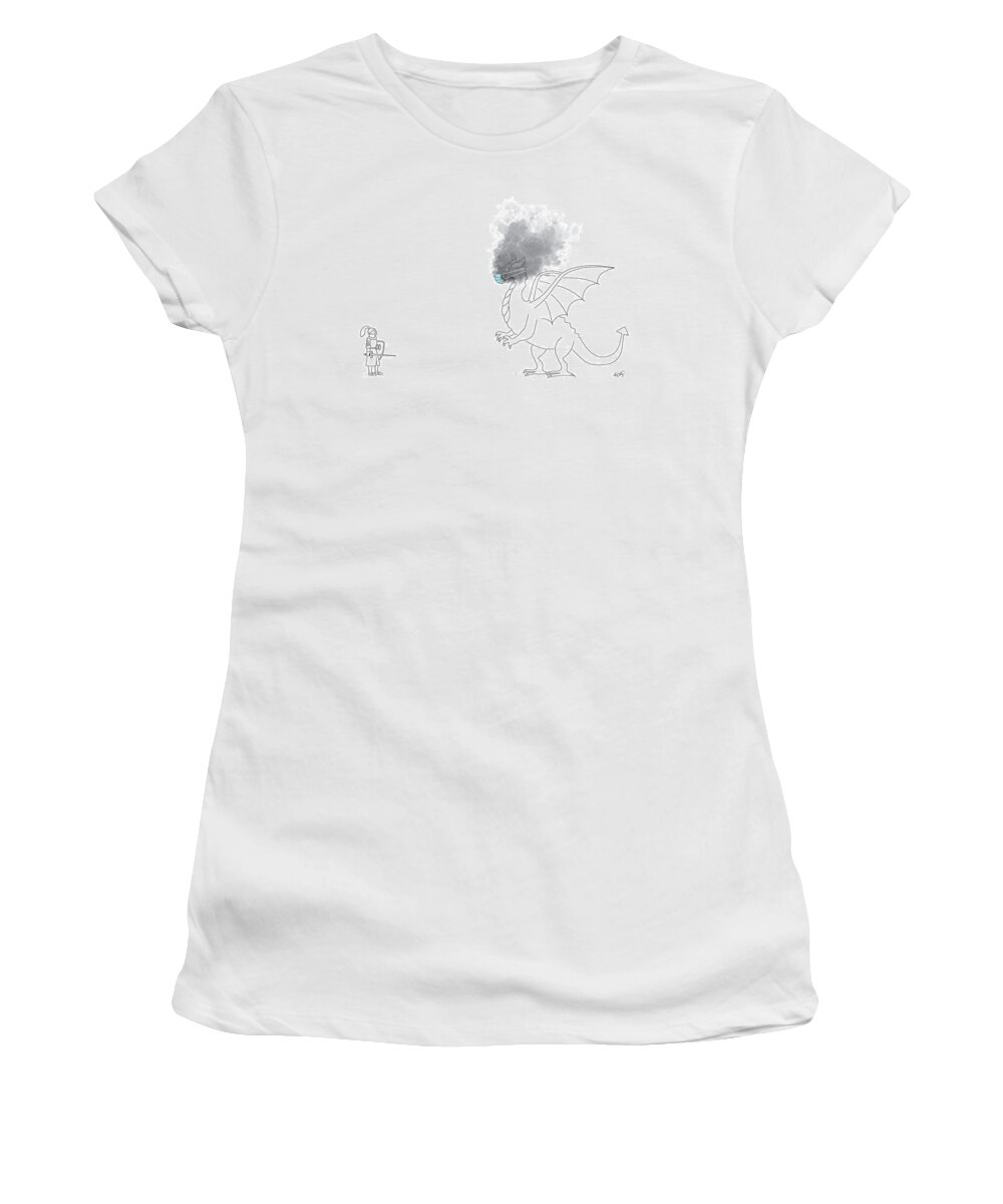 Captionless Women's T-Shirt featuring the drawing New Yorker May 24, 2021 by Seth Fleishman