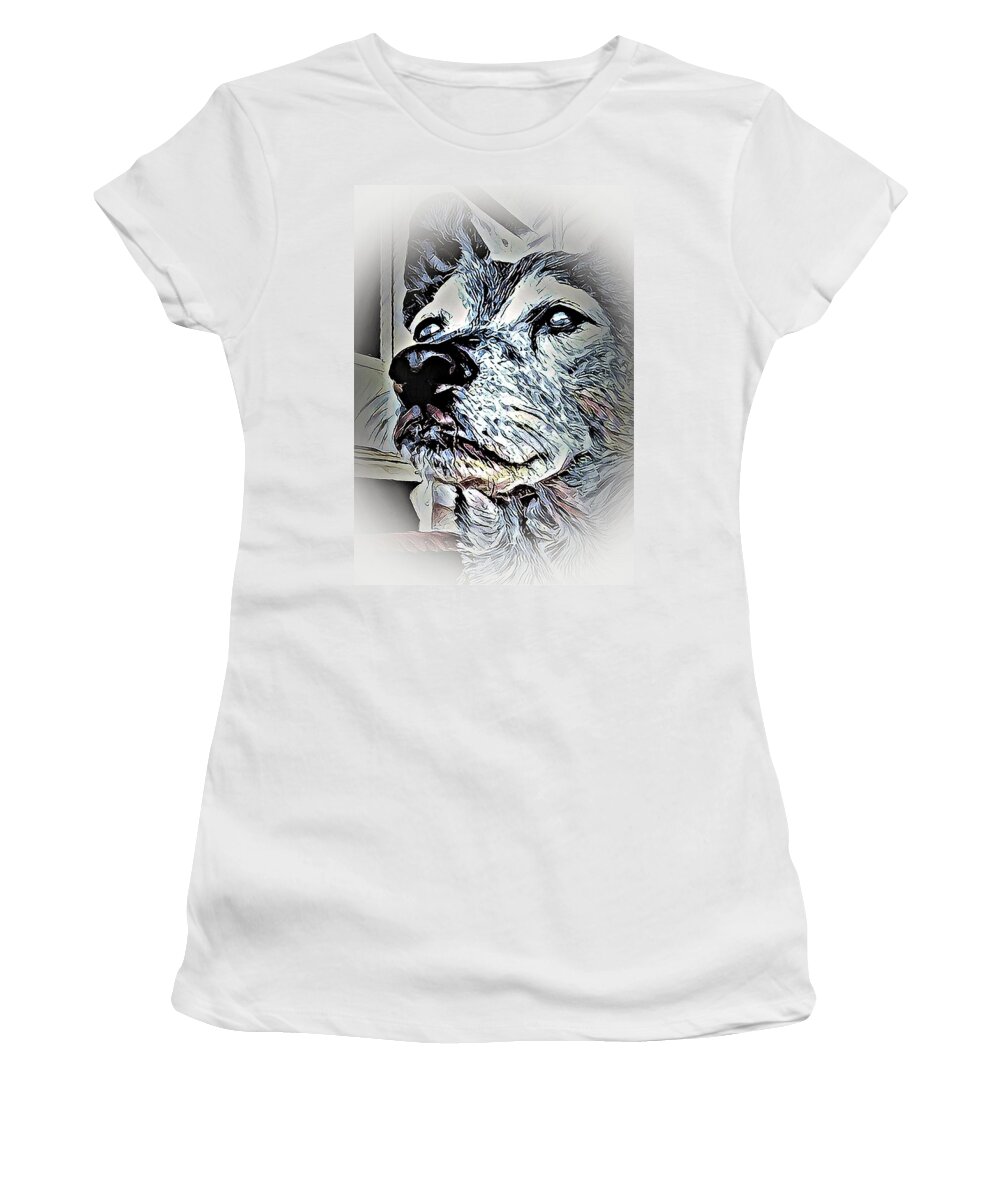 Dog Women's T-Shirt featuring the digital art Noble Beast by David Manlove