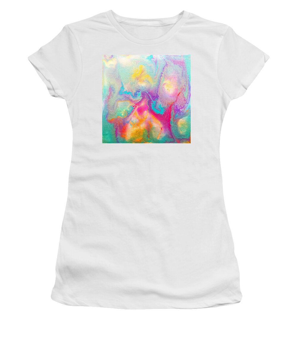 Abstract Women's T-Shirt featuring the painting Nudibranch by Christine Bolden