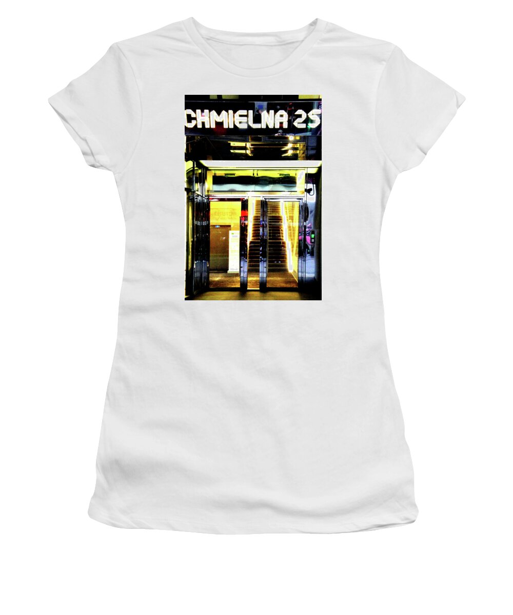 Office Women's T-Shirt featuring the photograph Office Building Entrance In Warsaw, Poland 5 by John Siest