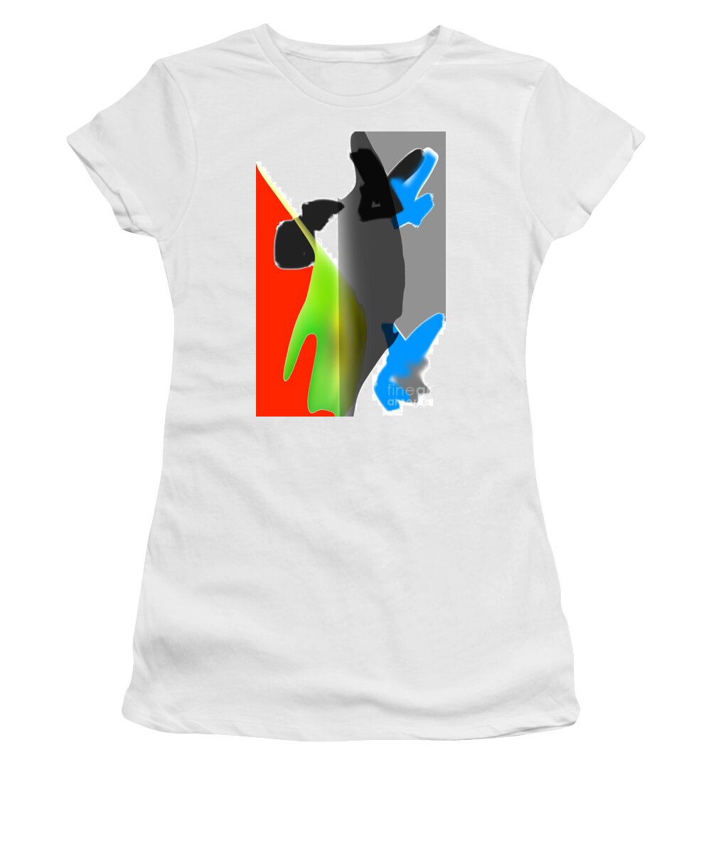 Abstract Art Women's T-Shirt featuring the digital art Oh Look by Jeremiah Ray
