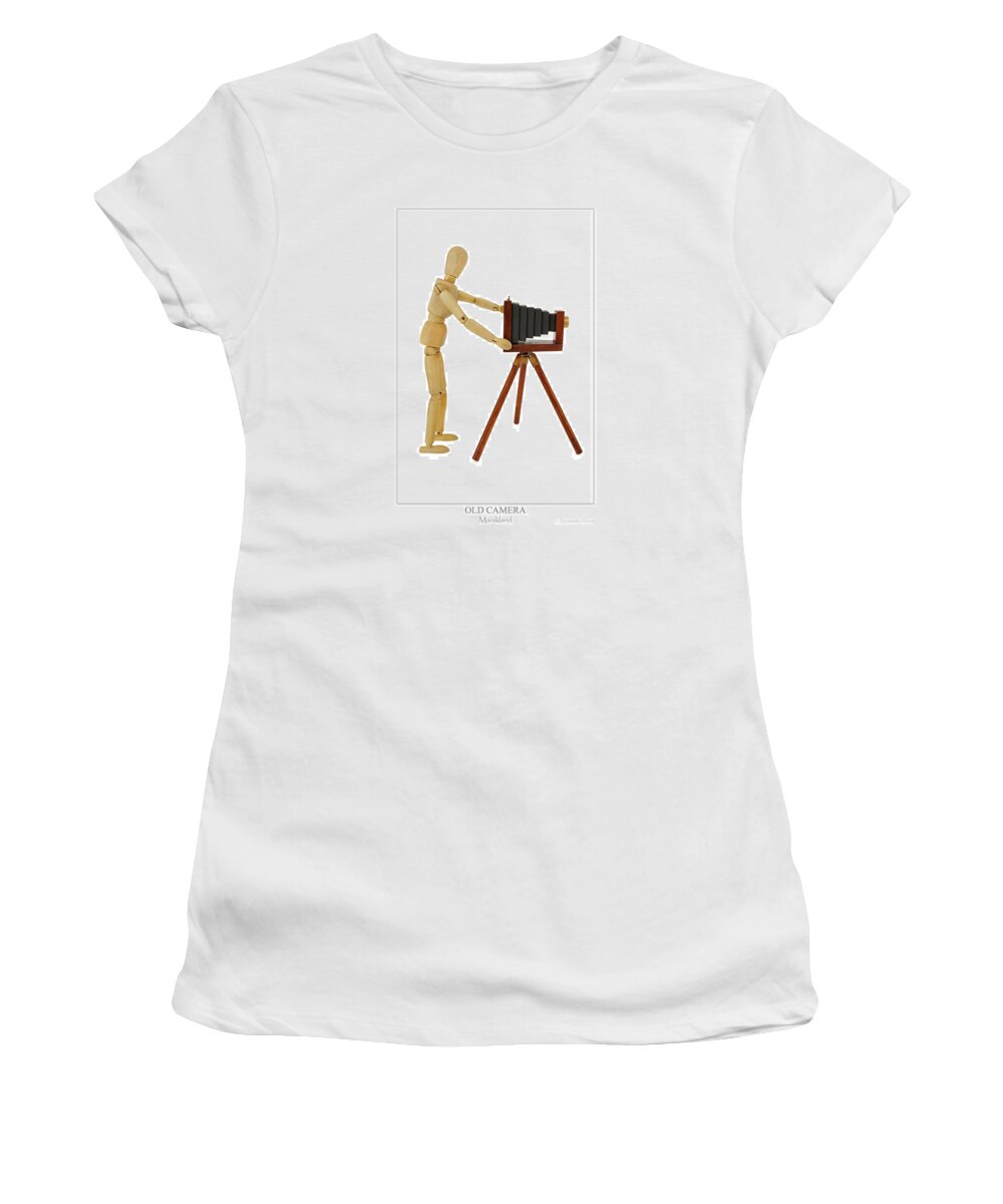Alessandro Pezzo Women's T-Shirt featuring the photograph Old Camera by Alessandro Pezzo