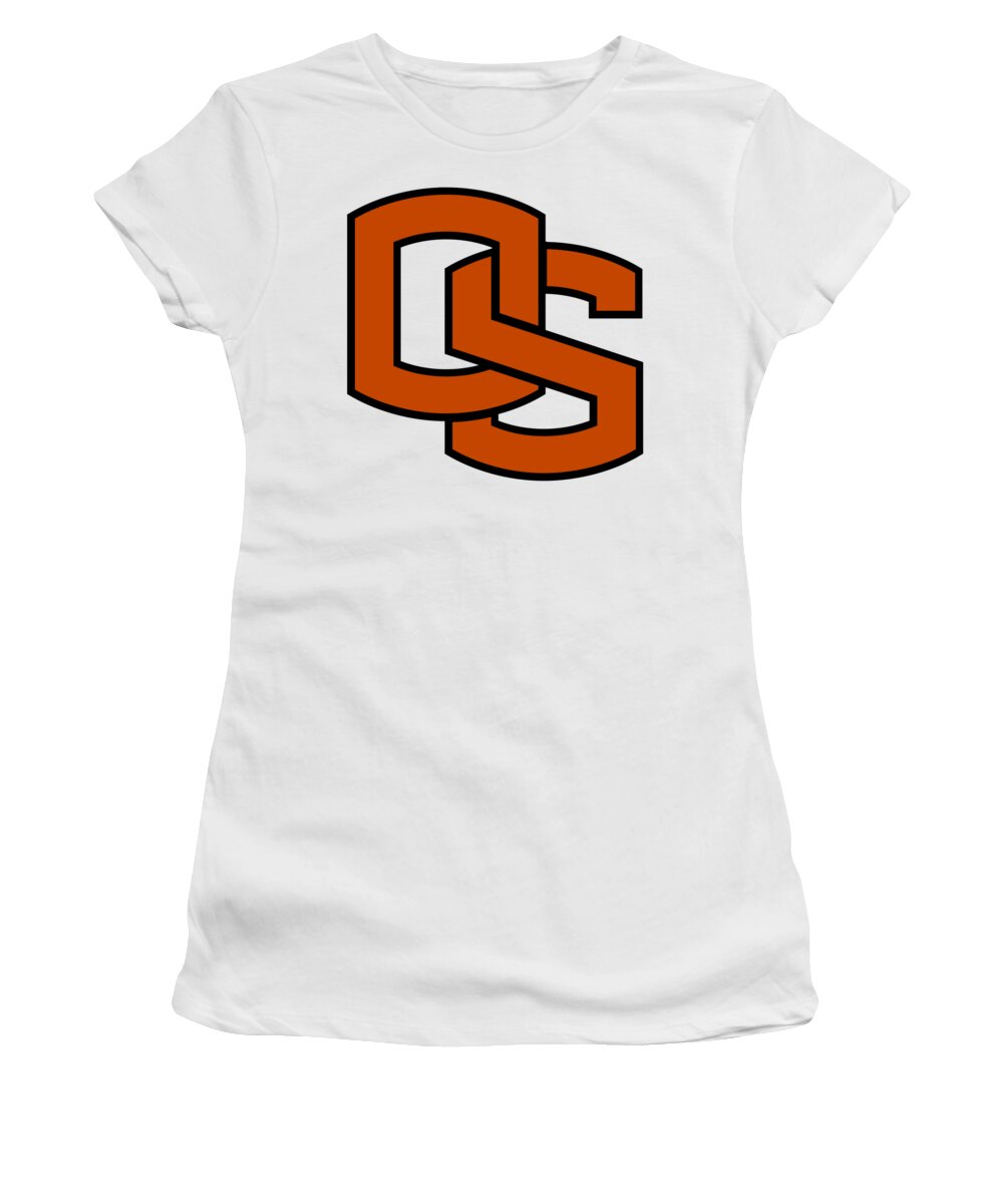 Beavers Women's T-Shirt featuring the drawing Oregon State Beavers by Charles Simonson