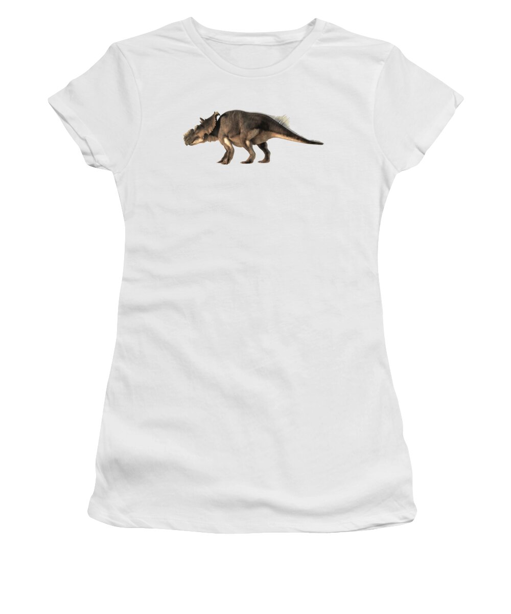 Pachyrhinosaurus Women's T-Shirt featuring the digital art Pachyrhinosaurus by Daniel Eskridge