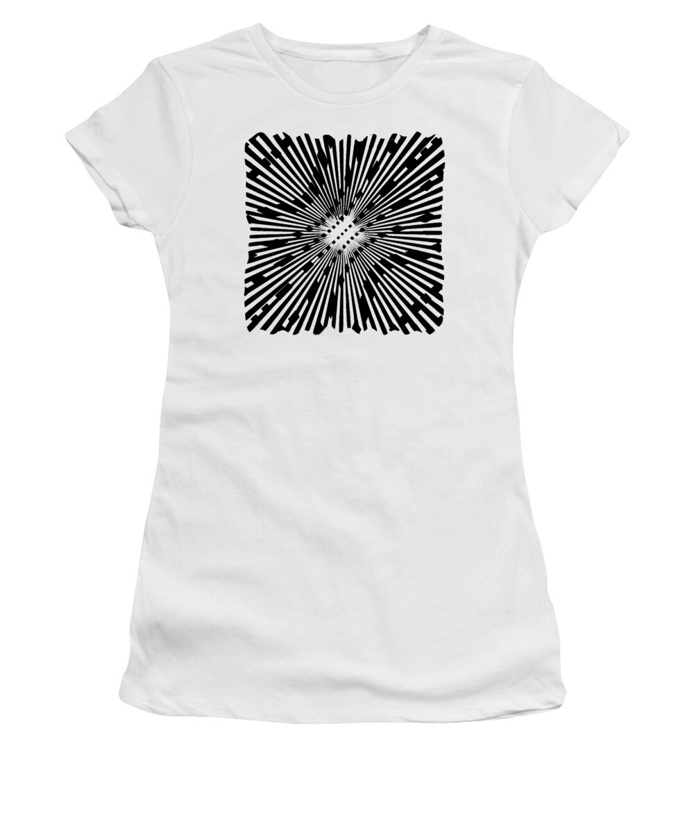 Black Women's T-Shirt featuring the digital art Past The Point by Designs By L