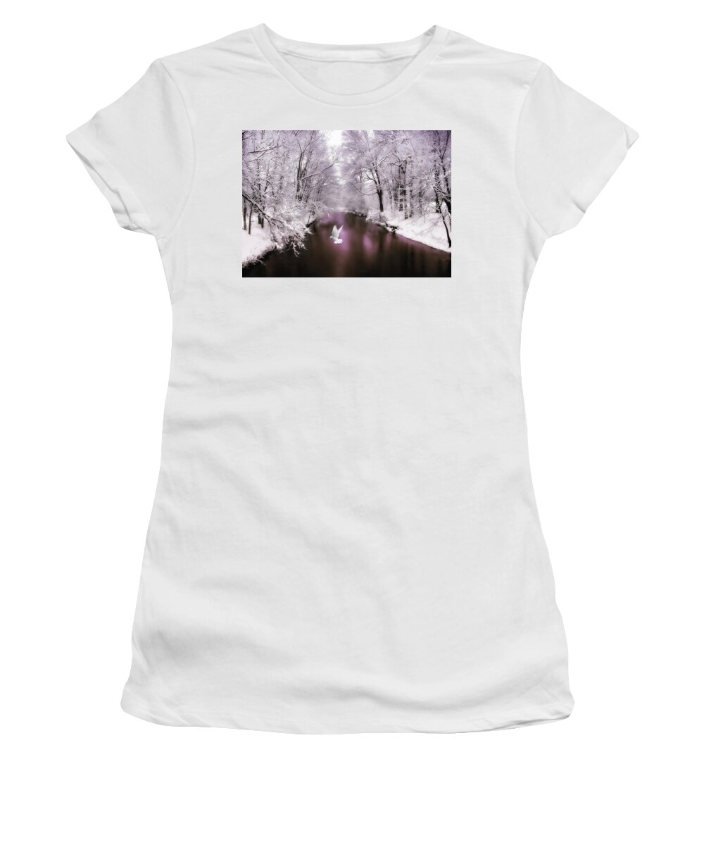 Snow Women's T-Shirt featuring the photograph Peace on Earth  by Jessica Jenney