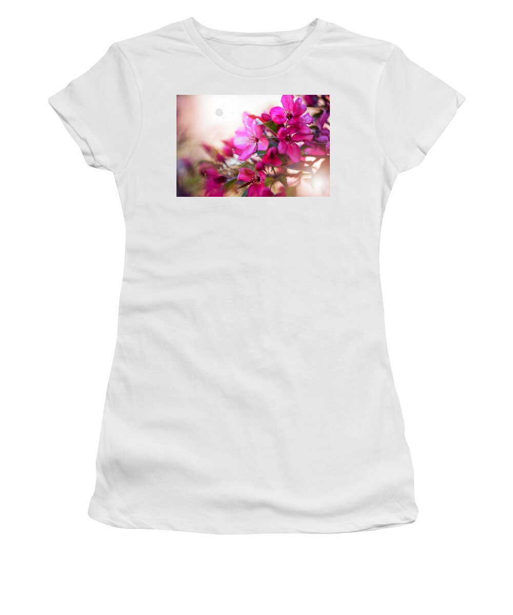  Women's T-Shirt featuring the photograph Pink Prettyness by Nicole Engstrom