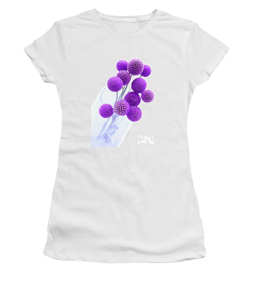 Floral Women's T-Shirt featuring the photograph Pops of Purple Flower Joy by Renee Spade Photography