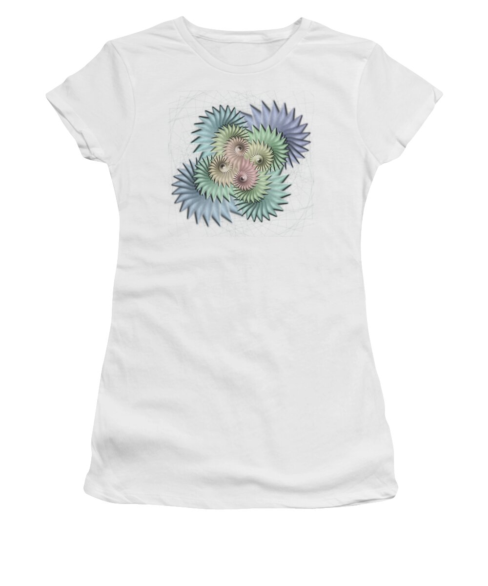 Abstract Women's T-Shirt featuring the digital art Pseudo Fractal No 5 by John Haldane