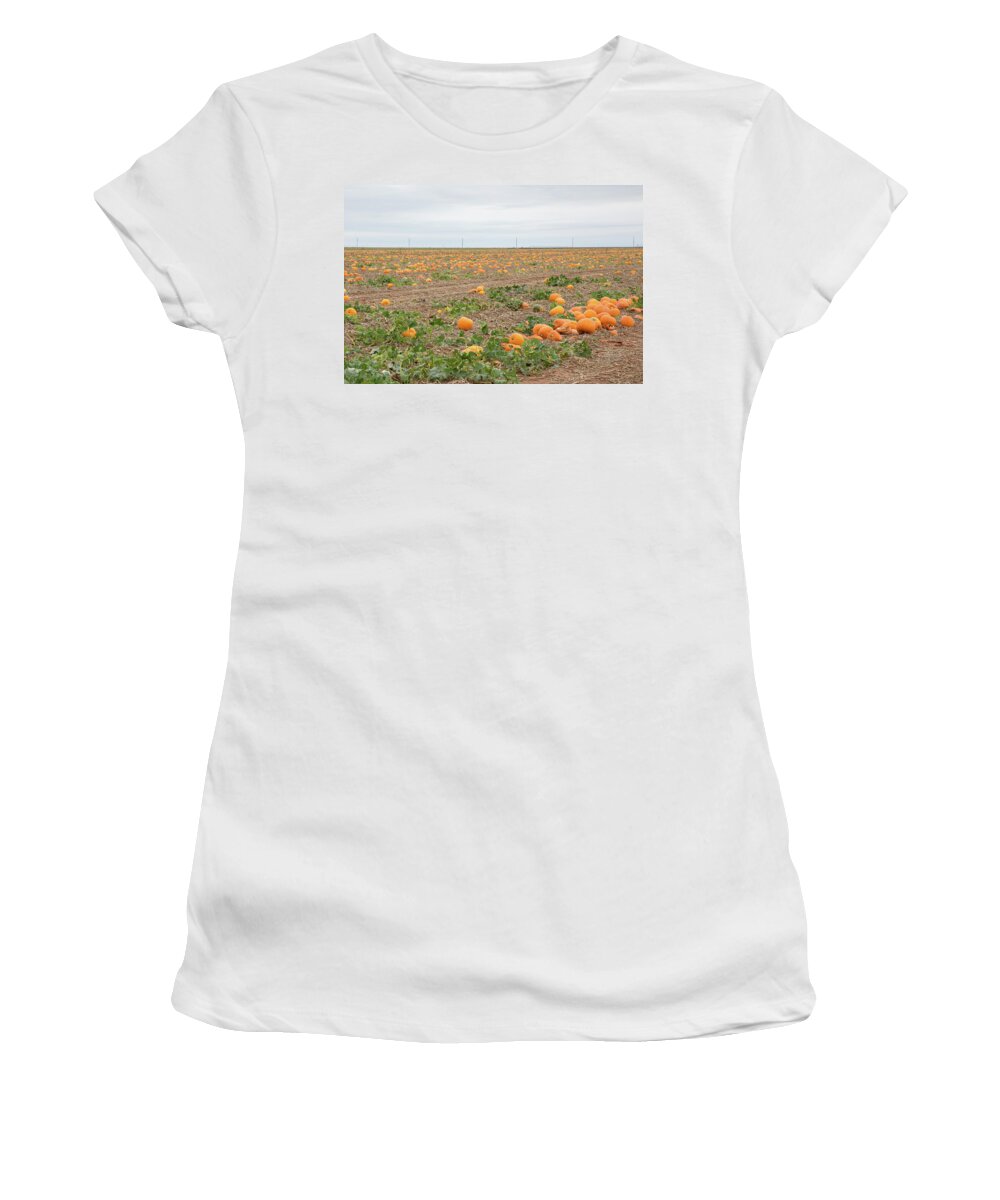 Patch Women's T-Shirt featuring the photograph Pumpkin Patch by Steve Templeton
