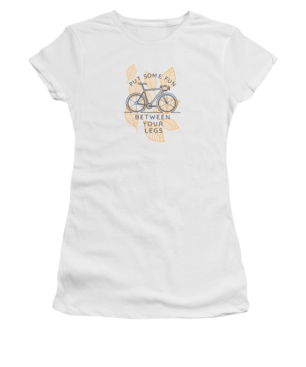 Bicycle Women's T-Shirt featuring the digital art Put Some Fun Between Your Legs by Jacob Zelazny