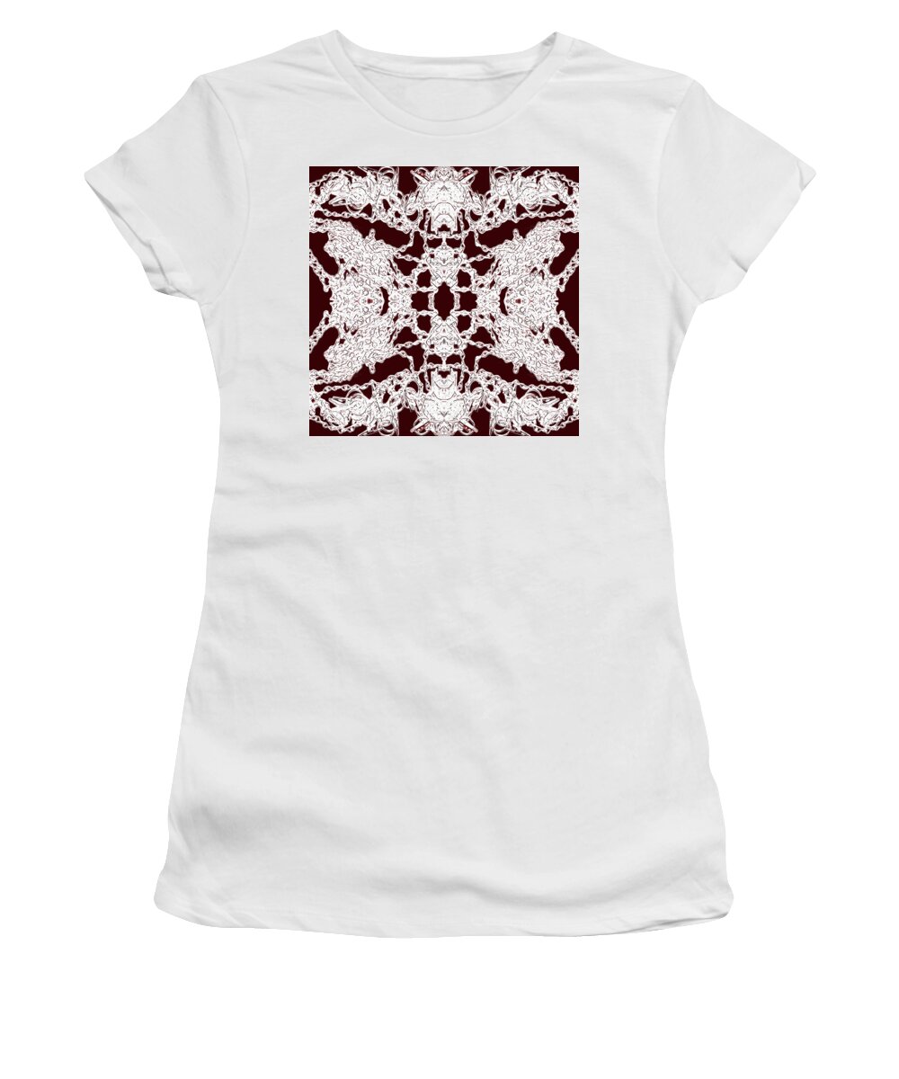 Chains Women's T-Shirt featuring the digital art Rattling His Chains by Teresamarie Yawn