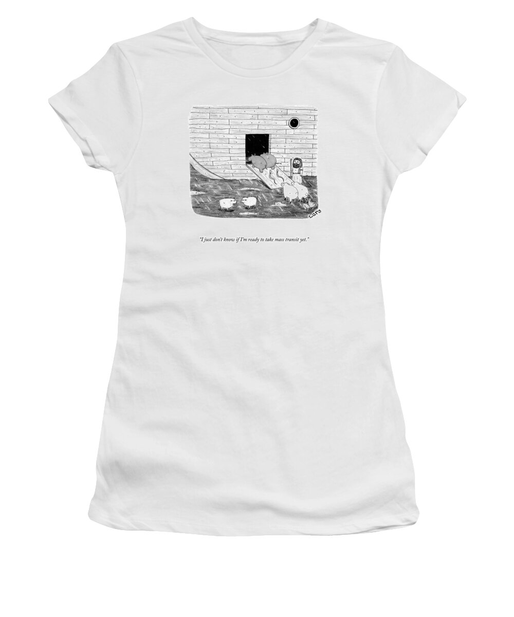 I Just Don't Know If I'm Ready To Take Mass Transit Yet. Women's T-Shirt featuring the drawing Ready For Mass Transit by Lars Kenseth