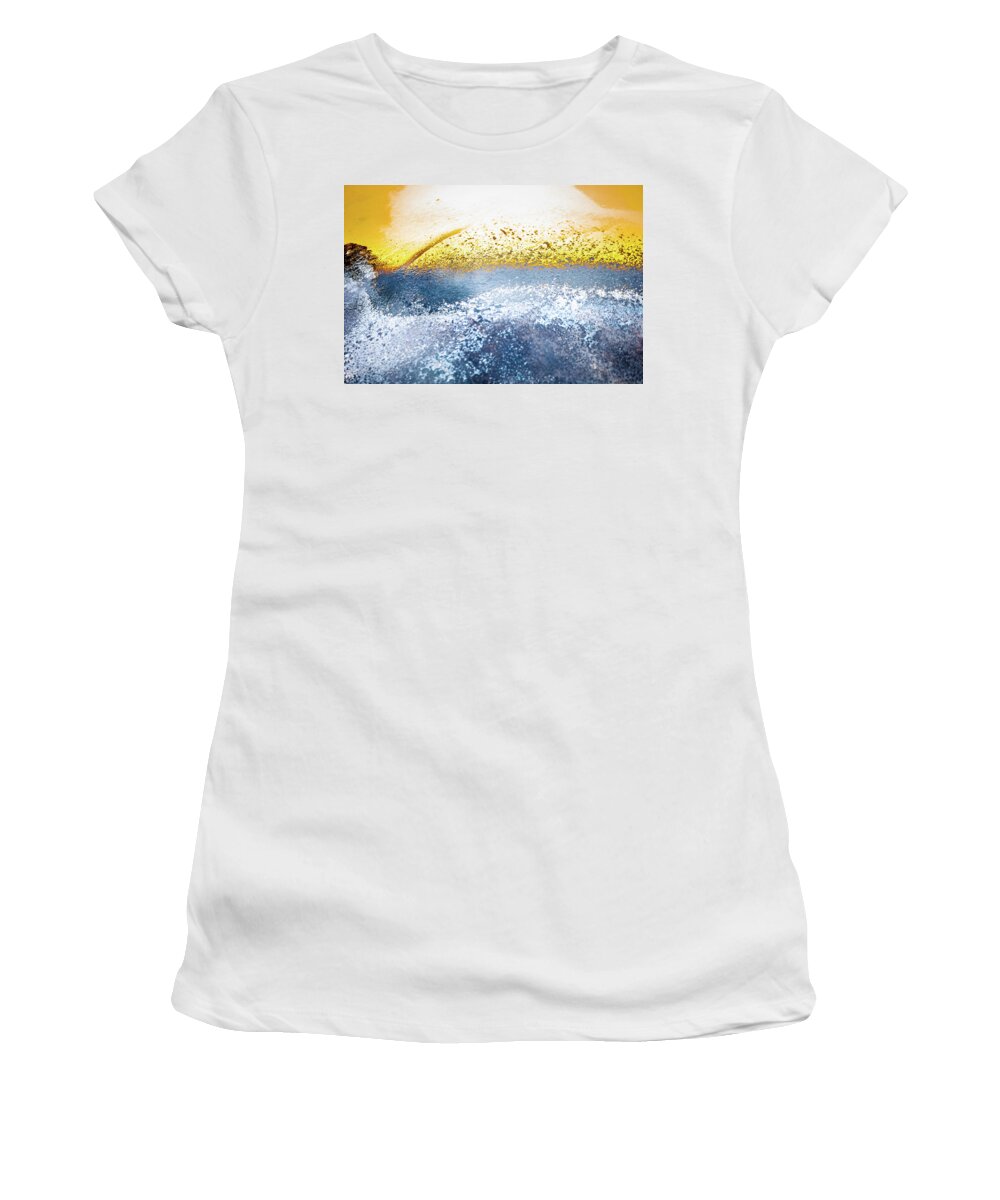 Abstract Women's T-Shirt featuring the photograph Rocky Shore by Liquid Eye