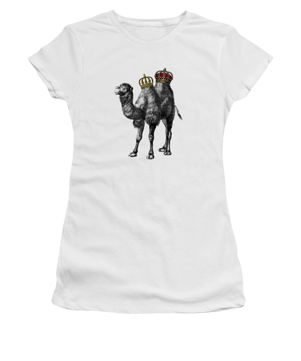 Camel Women's T-Shirt featuring the digital art Royal Camel by Madame Memento