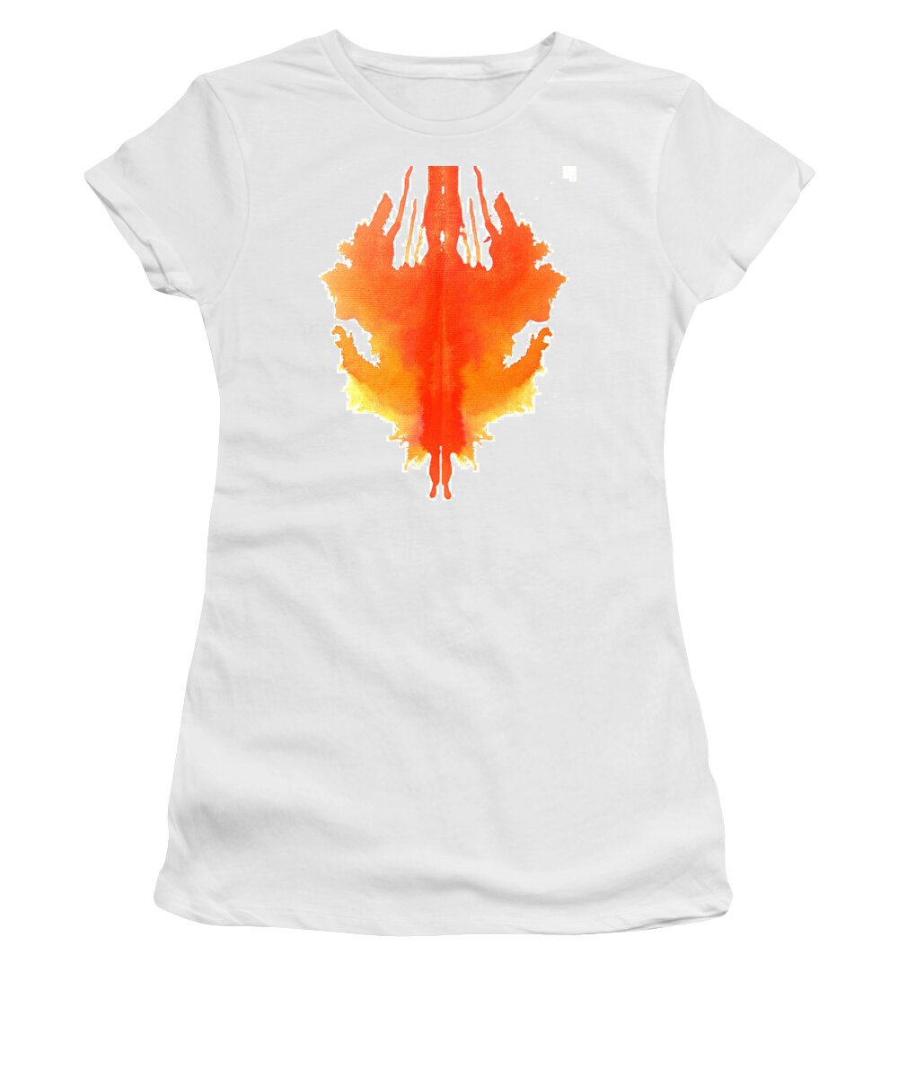 Abstract Women's T-Shirt featuring the painting Sacral by Stephenie Zagorski