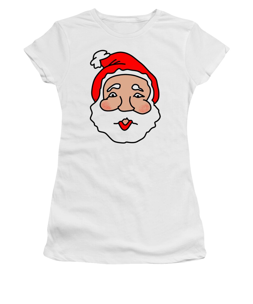 Santa Women's T-Shirt featuring the digital art Santa - Christmas Art by Bill Ressl