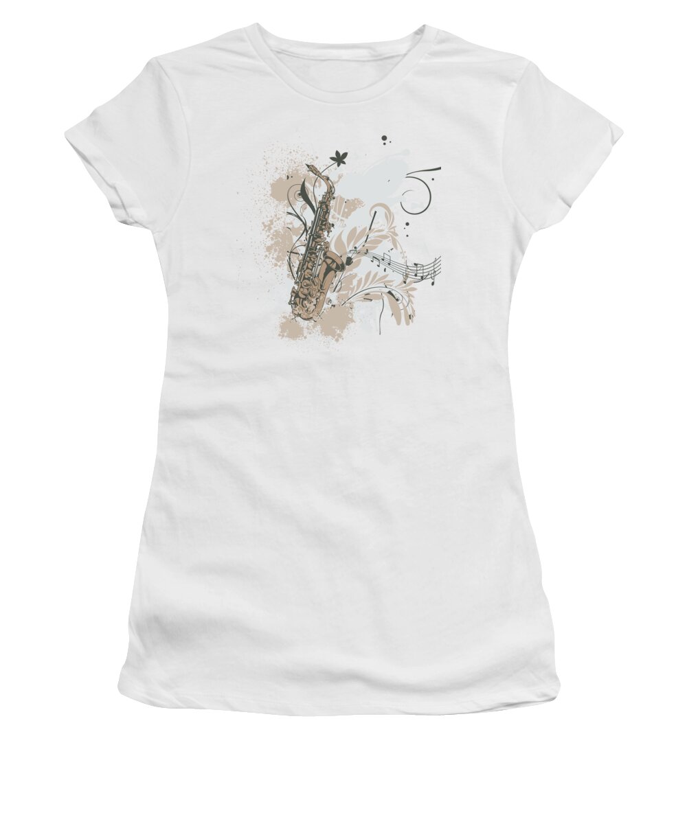 Saxophone Women's T-Shirt featuring the digital art Saxophone by Jacob Zelazny