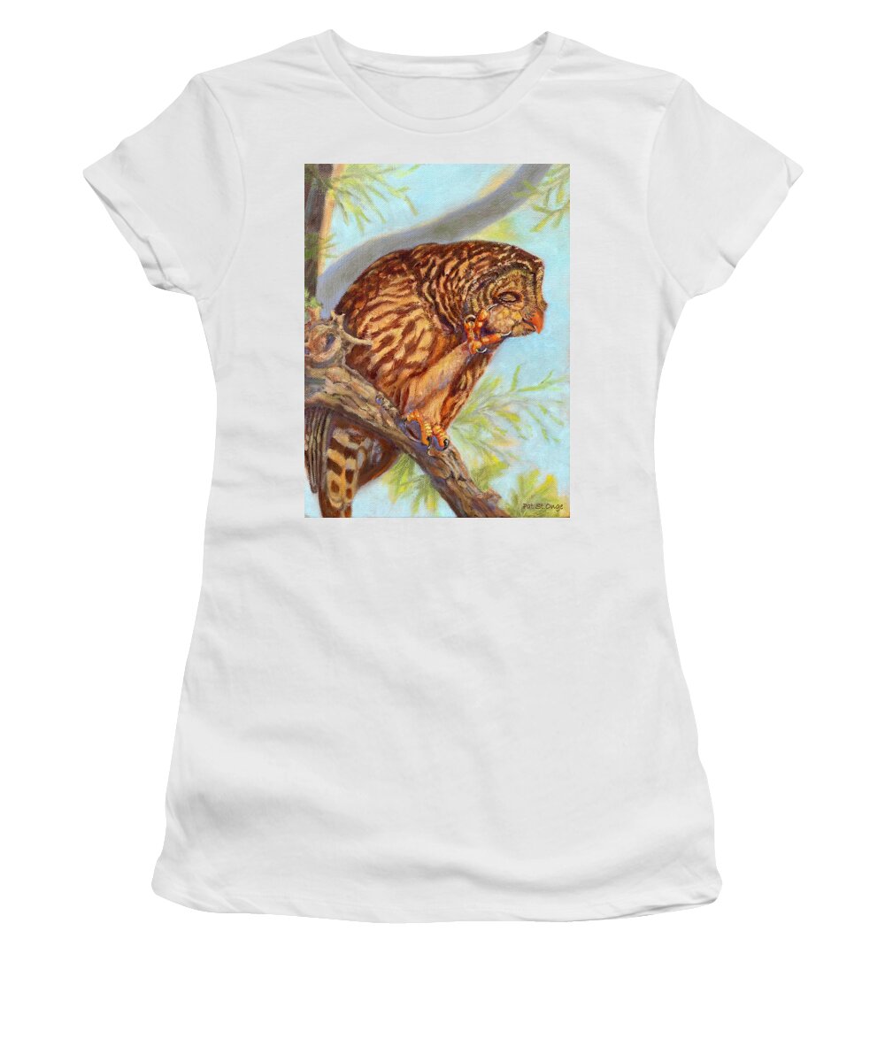 Owl Women's T-Shirt featuring the painting Scratch Where it Itches by Pat St Onge