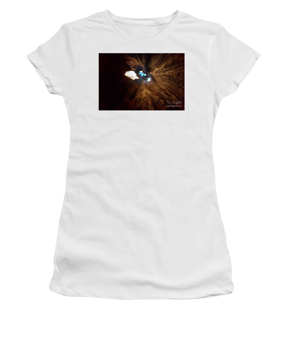 California Women's T-Shirt featuring the photograph sequoia tree interior in Sequoia NP by Benny Marty