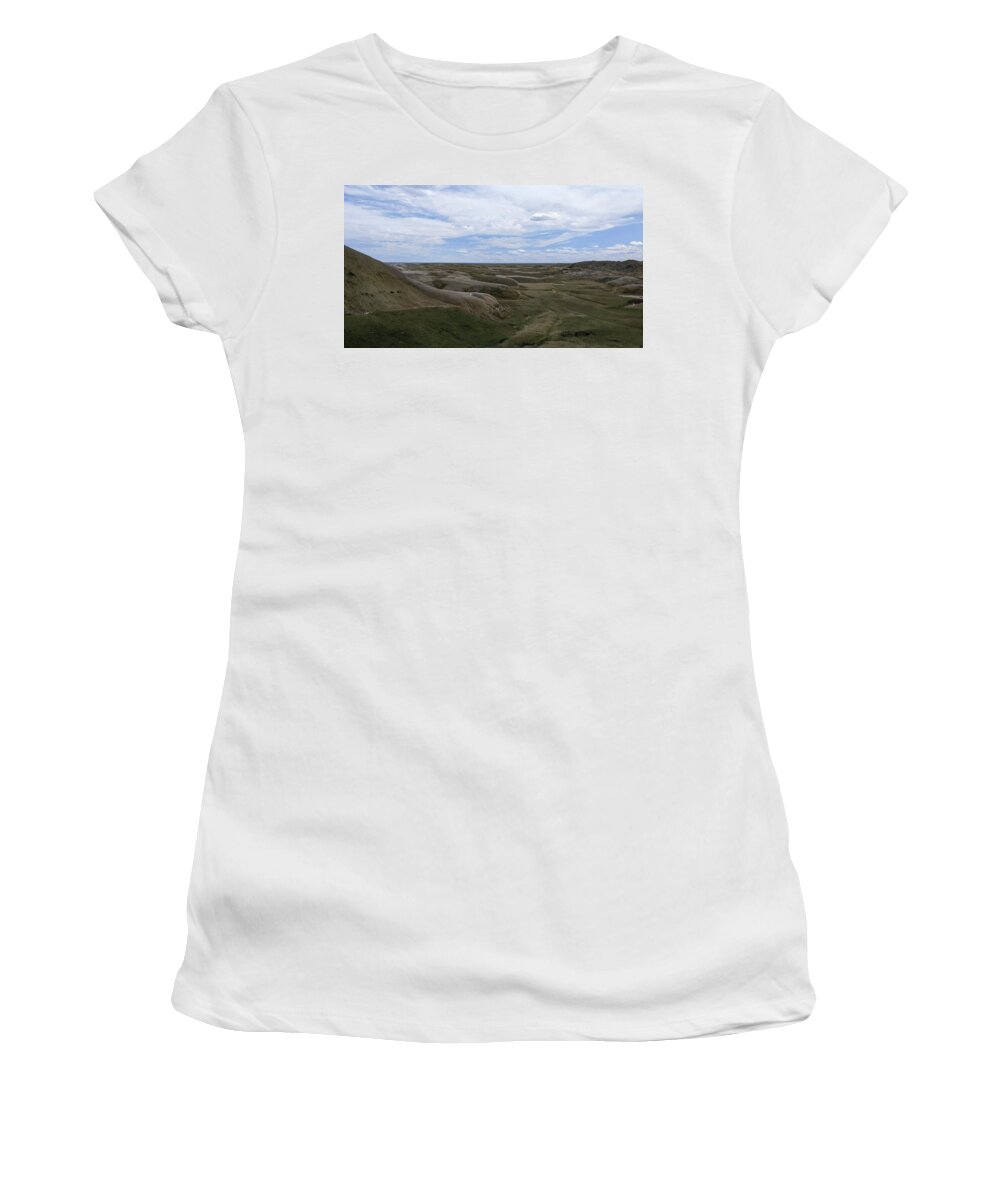 Badlands Women's T-Shirt featuring the photograph South Dakota Badlands 628 by Cathy Anderson